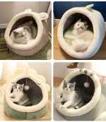 Deep Sleep Cat Bed Cartoon Pet Bed Foldable Removable Washable - Image 6